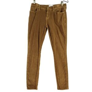 Frame Jeans Women 29 Brown Le Skinny de‎ Jeanne Velvet 5 Pocket Mid Rise Stretch